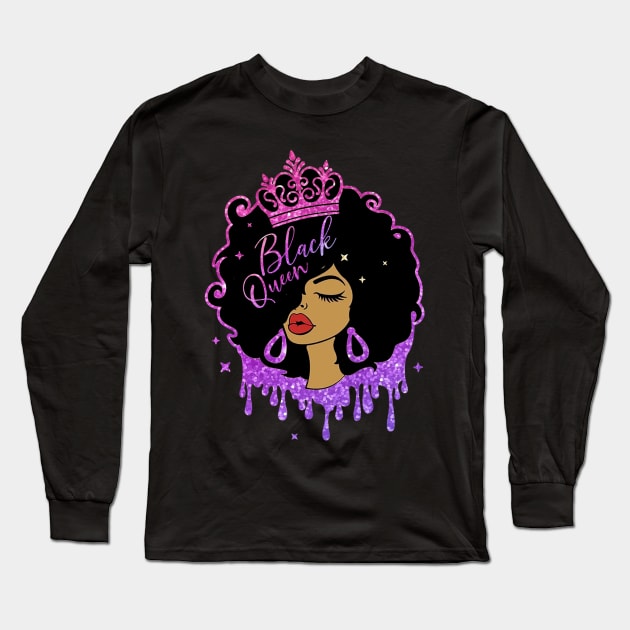 Black Queen, Black Girl Magic, Black Queen, Black Lives Matter Long Sleeve T-Shirt by UrbanLifeApparel